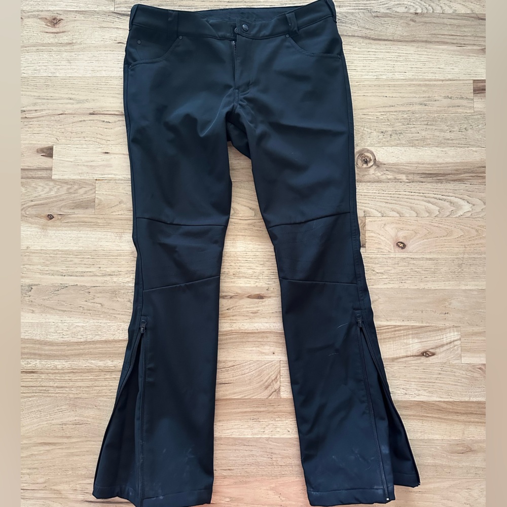 Aperture Black Softshell Snowboarding Pants - slim
